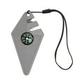 thumbnail image 3 of 2PCS 6 in 1 Outdoor Knife Sharpener with Compass Survival Whistle Fish Hook Grinding Polishing Portable Gray, 3 of 8
