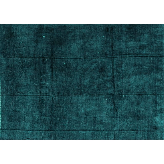 Ahgly Company Indoor Rectangle Abstract Turquoise Blue Modern Area Rugs, 7' x 10'