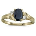thumbnail image 2 of Oval Blue Sapphire and Diamond Ring in 14K Yellow Gold (0.95ct), 2 of 2