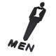 thumbnail image 3 of Letrero para puerta de baño, letrero para WC, letrero para baño, decoración para baño masculino y femenino, placa decorativa para baño. hombre l, 3 of 9