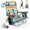 Rainbow, variant on PNKKODW Backpack Beach Chair for Adults Kids, Adjustable 5-Position Reclining Beach Chair with Cooler Bag, Cup Holder and Lumbar Pillow, Foldable Lay Flat Chair for Beach Lawn Outdoor Rainbow