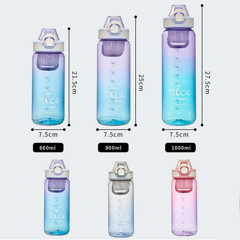 Hesroicy 1500/2300/3780ml Large Capacity Ergonomic Handgrip Water Bottle  Food Grade Leak-proof Lid Big Water Bottle for Outdoor