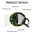 thumbnail image 4 of Saint Patrick's Day Set of 2pcs PU Leather Round Suitcase Tags with Privacy Cover and Name ID Tag - Ideal for Travel Luggage, Handbags, Backpacks, School Bags, 4 of 6