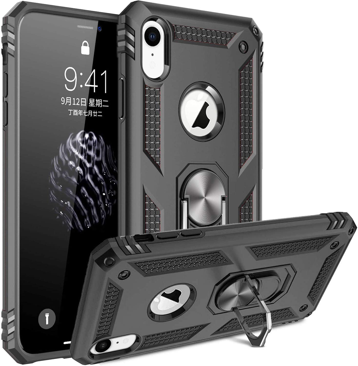 Fetrim iPhone XR case, Dual Layer Drop Proof Protective Phone Case with