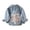 Blue A2, variant on Girls Denim Jacket Beaded Floral Long Sleeve Denim Outerwear with Pocket Denim Jacket