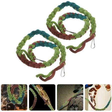 2Pcs Decorative Reptile Vines Climbing Ropes for Hermit Crab Shelter Toys