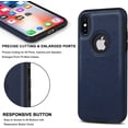 thumbnail image 5 of Unique Design Luxury Leather Business Phone Case for iPhone Xs Max Anti-Slip Scratch Resistant Ultra Slim Protective Case (2018,6.5”) (Blue), 5 of 7