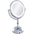 thumbnail image 1 of Rechargeable Lighted Makeup Mirror with Dimmable Lights, 3-10X Makeup Mirror with Lights and Magnification Mirrors with LightsDouble Source Vanity Mirror, 1 of 8