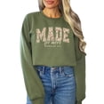 thumbnail image 4 of Made for More Sweatshirt for Women - Faith Inspirational Crewneck Religious Gift Army Green Sweatshirt Adult Small, 4 of 7