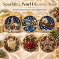 thumbnail image 6 of New 6 PCS Christmas Decor Diamond Painting Christmas Ornaments, Diamond Art Kits for Adults, Pearl Wooden Hanging Pendant DIY Craft Kit,Home Party Gift for Adults (Xmas Cats) (Xmas Cats), 6 of 7