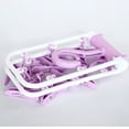 thumbnail image 1 of Drying Clip Rack Plastic Foldable Windproof Antiskid Underwear Sock Hanger with 12 Clips for Home, 1 of 5