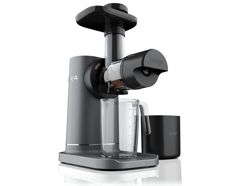 Restored Ninja NeverClog Cold Press Juicer, Powerful Slow Juicer with Total Pulp Control, Countertop, Electric, 2 Pulp Functions, Dishwasher Safe, Charcoal (Refurbished)