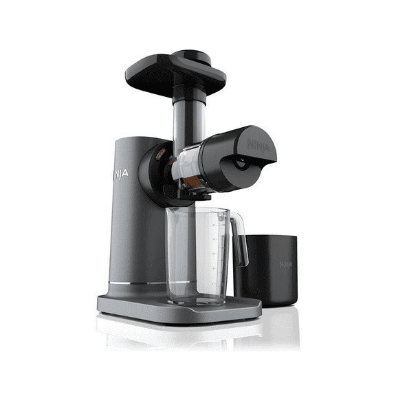 Restored Ninja NeverClog Cold Press Juicer, Powerful Slow Juicer with Total Pulp Control, Countertop, Electric, 2 Pulp Functions, Dishwasher Safe, Charcoal (Refurbished)