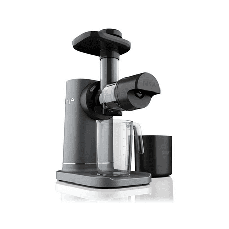 Restored Ninja NeverClog Cold Press Juicer, Powerful Slow Juicer with Total Pulp Control, Countertop, Electric, 2 Pulp Functions, Dishwasher Safe, Charcoal (Refurbished)
