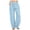 Sky Blue, variant on Women's Cotton Pants Summer High Waisted Palazzo Pants Wide Leg Drawstring Elastic Waist Loose Comfy Trousers (Sky Blue, 3XL)