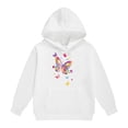 thumbnail image 2 of Tfken Hoodies For Toddler Girls Size 2-3 Years Long Sleeve Butterfly Print Sweatshirt Soft Daily Wear Tops White, 2 of 4
