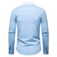 thumbnail image 4 of pstuiky Camisas casuales de manga larga para hombre, Camisa informal de negocios con cuello redondo y manga larga con bloques de color a la moda para hombre Tops casuales para hombres m, 4 of 9