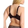 thumbnail image 3 of Elomi Womens Morgan Underwire Full Cup Stretch Lace Banded Bra, 36DD, Ebony, 3 of 3