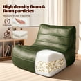 thumbnail image 2 of Toject Giant Bean Bag Chair, Faux Leather Memory Foam Floor Sofa for Adults, Ergonomic Back Support, No Assembly Needed, Lightweight Lounger for Living Room Bedroom Dorm Office, Black, 2 of 6