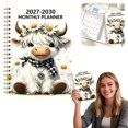 thumbnail image 2 of 2027-2030 Monthly Planner, 4-Year Calendar with Highland Cow Cover, Spiral Bound Notebook, Spacious Monthly Blocks, Long-Term Goal Organizer for Home, Office, Work, Daily Planning, 2 of 5