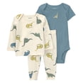 thumbnail image 1 of Conjunto Child of Mine para Bebé Niño 2 Piezas con Estampado de Dinosaurios Azul Talla 6-9 Meses, 1 of 7
