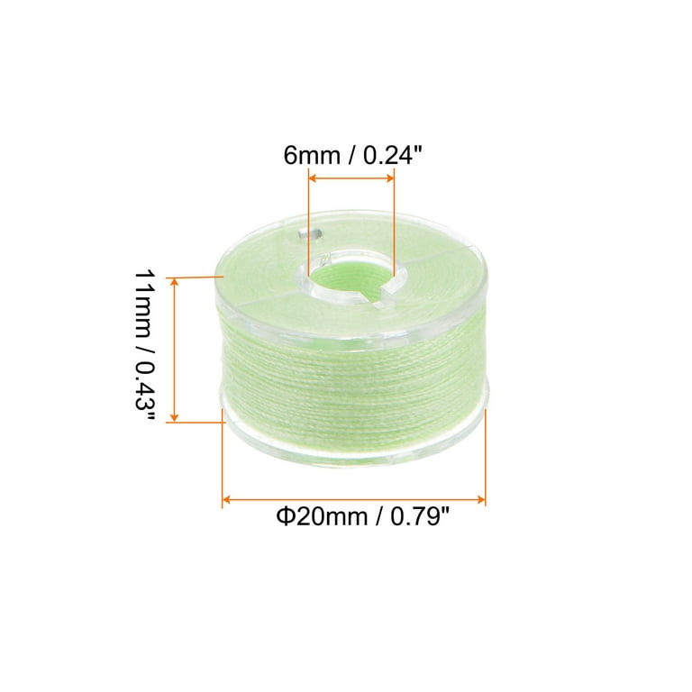 Uxcell Prewound Bobbin Thread with Storage Case for Embroidery and Sewing  Machine, Light Green 25 Pack 