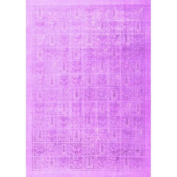 Ahgly Company Indoor Rectangle Persian Purple Traditional Area Rugs, 6' x 9'