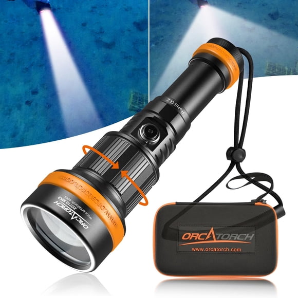 Luz de buceo ORCATORCH ZD710 MK2 con zoom, 1500 lúmenes