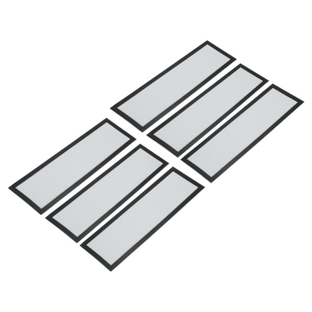 6Pcs Cubiertas de ventilación de suelo, 12"x4" Pantalla de ventilación magnética, Blanca