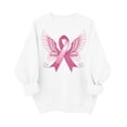 thumbnail image 2 of Trikvn Women's Breast Cancer Awareness Sweatshirts Angel Ribbon Graphic Print Crewneck Pullovers Long Sleeve Casual Cozy Tops for October Support Apparel, 2 of 5