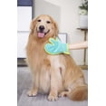 thumbnail image 3 of Juego de toallas para perros, bata ajustable de microfibra Pawyee L Blue Dino, 3 of 8