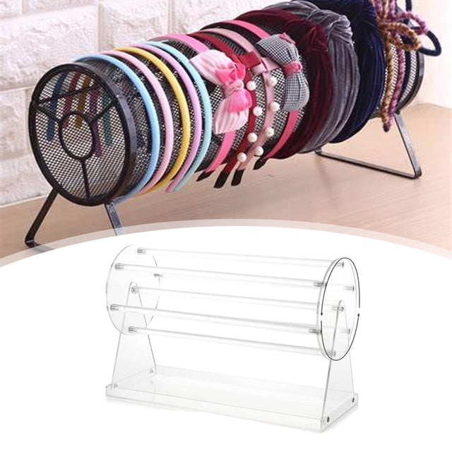 Soporte de exhibición organizador con Clip de garra para mujer, regalo, giratorio transparente para tocador, estante de almacenamiento, soporte de