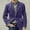 Purple, variant on COSFO Blazer Men Jacket Corduroy Solid Red Casual Coat Slim Lapel Collar Vintage Single Breasted with Pocket Outerwear Jackets