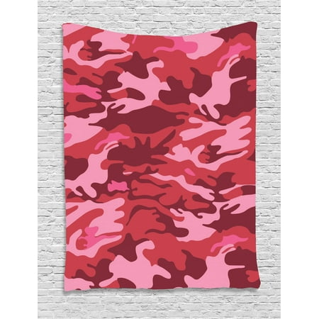 Camo Tapestry Camouflage Texture Design In Shades Of Pink