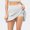 White, variant on SDJMa Women's Fake Two-piece Running Casual Summer Sports Exercise Cycling Shorts Gym Yoga Tennis Skirt (including Pocket)
