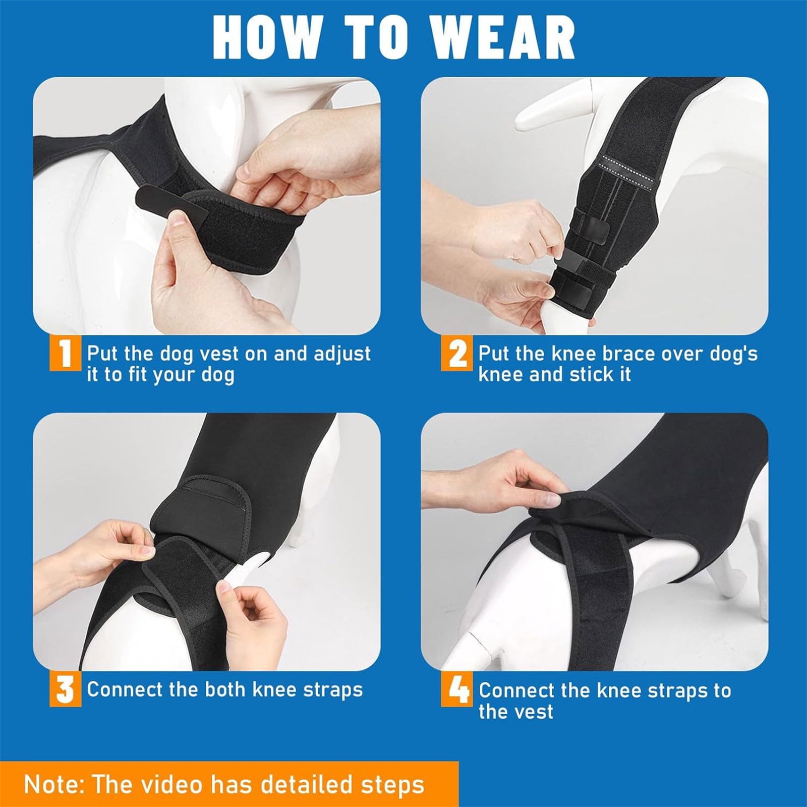 Dog Knee Brace Back Leg Joints Protectors Elastic Neoprene Leg Sleeve With Adjustable Belt For Elderly Dog Health Joint