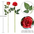 thumbnail image 5 of 12PCS Artificial Silk Flowers Realistic Roses Bouquet Long Stem for Home Wedding Decoration Party (Black-1), 5 of 5
