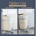 thumbnail image 5 of Pull-Out Cabinet Trash Can Organizer, Fits 9 Gal / 35 Qt Bins, Heavy-Duty Chrome Frame, Soft-Close Slide, Adaptable Mounting Options, Fits 12”+ Cabinet Opening, Bin Not Included, 5 of 6