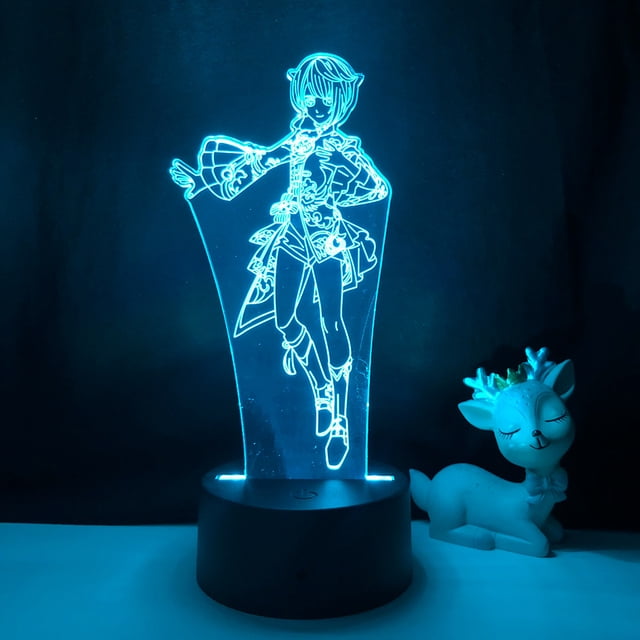 Luz nocturna LED 3D para plantas, zombis, Xingqius, que cambia de color