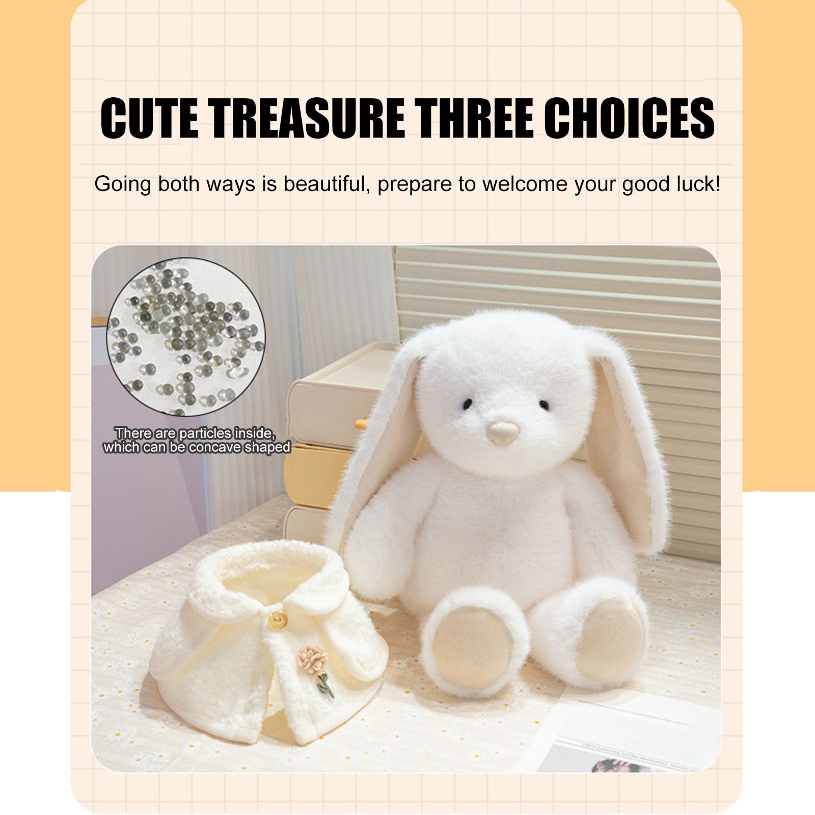 Haiamaoyi Adorable Plush Bunny Stuffed Animal Toy Soft Cuddly Rabbit, Perfect Gift for All Ages