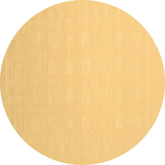 Ahgly Company Indoor Round Solid Brown Modern Area Rugs, 7' Round