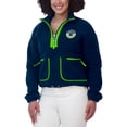 thumbnail image 4 of Women's WEAR by Erin Andrews College Navy Seattle Seahawks Polar Fleece Half-Zip Jacket, 4 of 5