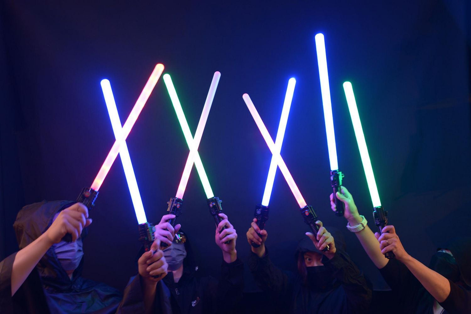 Sword is 26” long,. Sword with sound & light effect powered by 3 x AAA (lr6, 1.5v) batteries (included). Comes with a choice of 3 LED light colours (red LED, blue LED, green LED)., SPACE SWORD