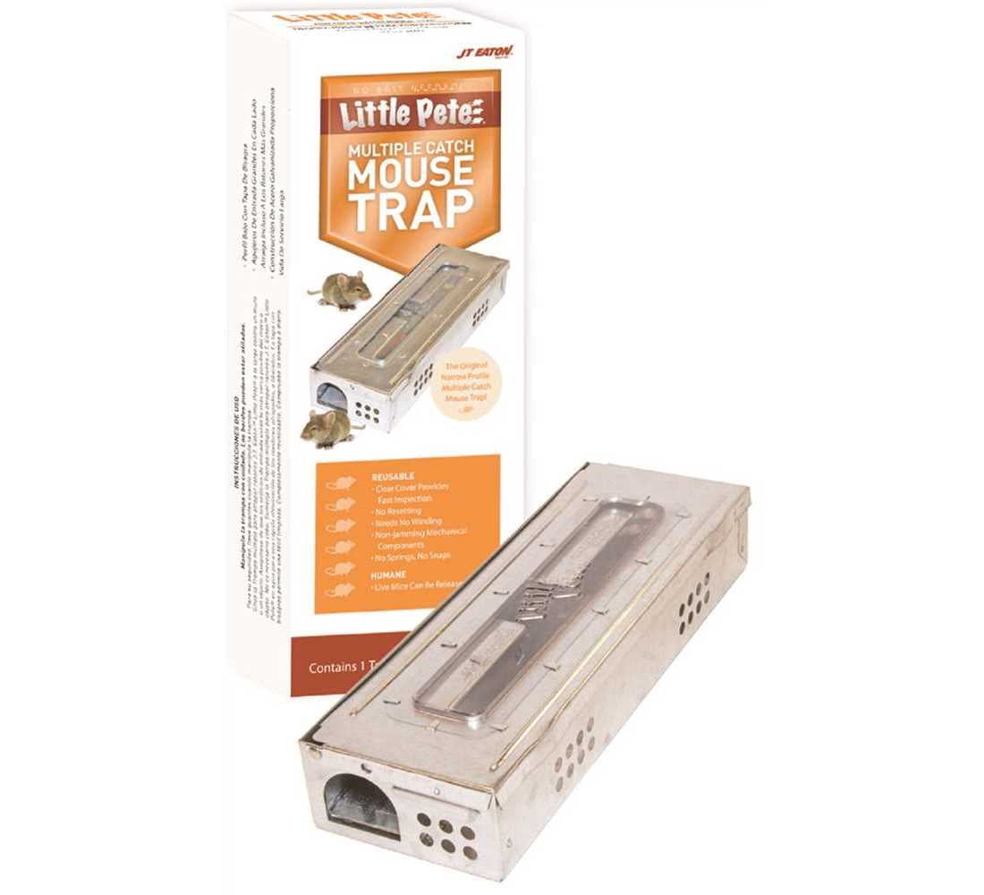 JT Eaton 428CL Little Pete Mechanical Mouse Trap with Clear Inspection Window
