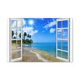 thumbnail image 3 of Canvas Print Wall Art Window Beach Wave View Nature Photography Realism Scenic Landscape Colorful Multicolor for Home Decor Ready to Hang, 3 of 18
