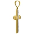 thumbnail image 3 of 14k Two-tone Gold Mens Cross Religious Charm Pendant Pendant Necklace for Men, 3 of 4
