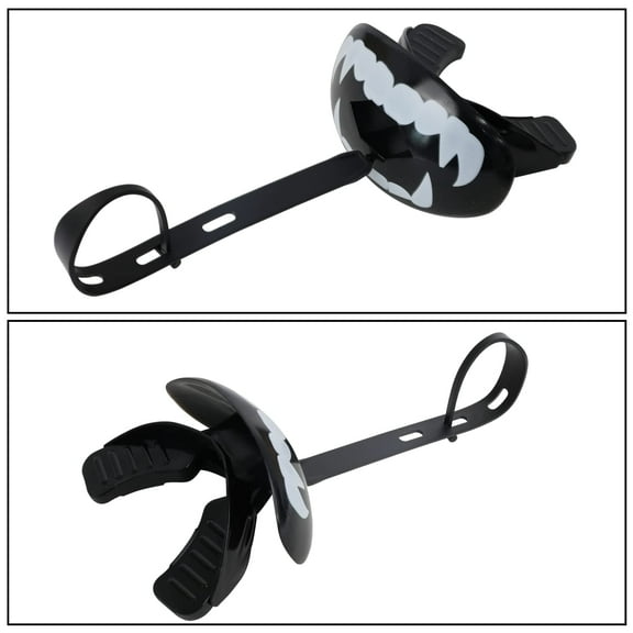 Sports Mouth Guard, Mouth Guard Sport for Football Basketball Boxing MMA Hockey, Protects Interior and Exterior of Mouth, Allows Airflow, Breathable Mouth Guard Football for Youth and Adults, Black