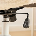 thumbnail image 6 of PORKISS Vanity Chair Makeup Chair, Home Office Chair, Ergonomic Desk Chair with Soft Faux Alpaca, Adjustable Swivel Task Computer Chair with Wheels, Cream, 6 of 10