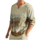 thumbnail image 1 of Tops Retro de Otoño Para Hombre Tops de Manga Larga Con Cuello en V de Moda Blusa Estampada Sweartshirt Odeerbi  ODB180686, 1 of 8