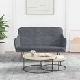 thumbnail image 1 of vidaXL Bench Dark Grey 110x76x80 cm Velvet, 1 of 5